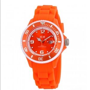 Ice-Watch Orange Dial Silicone Strap Unisex Watch